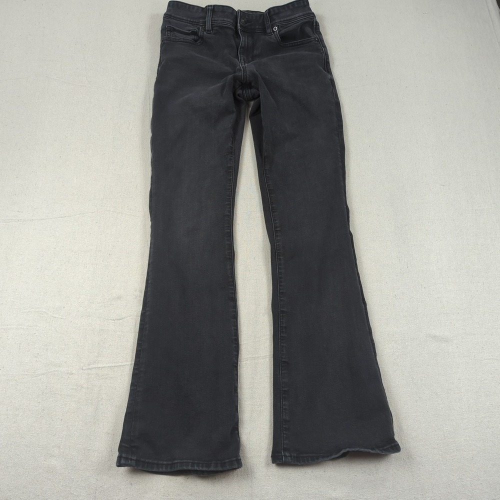American Eagle Jeans Womens 4 Black Kick Boot Cut Stretch Western Boho Cowgirl